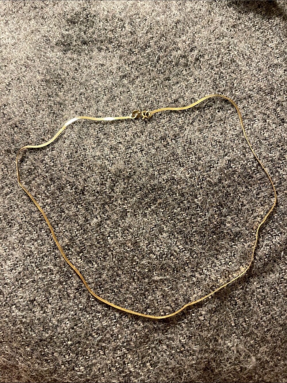 Gold Herringbone choker Necklace - Women’s Chain